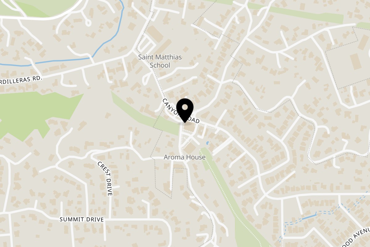 Map showing the location of Sancho's Taqueria Redwood City on 3205 Oak Knoll Dr in Redwood City
